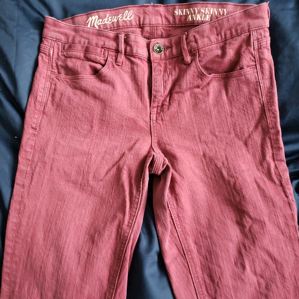 Madewell Skiny Skinny Garment Dyed Ankle Jeans